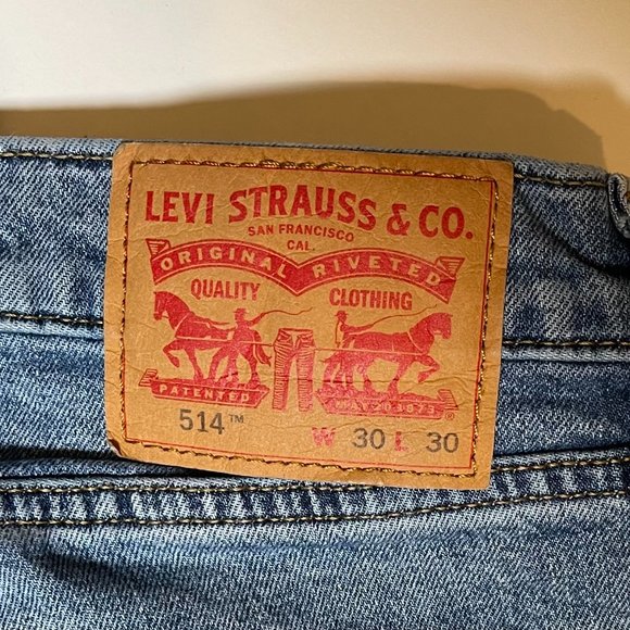 Levi's 514 Straight Fit Men's Jeans - W30 L30 - Classic Blue Denim - Picture 3 of 3
